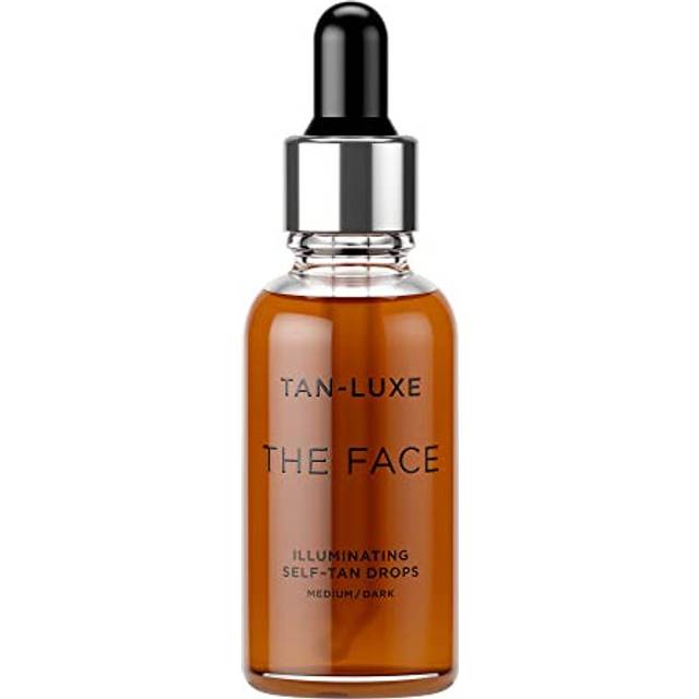 Tan-Luxe THE FACE Self Tan Drops, Medium/Dark (30 ml) Add Tanning Drops to Skin Care for Custom Face Tan, Cruelty Free & Vegan