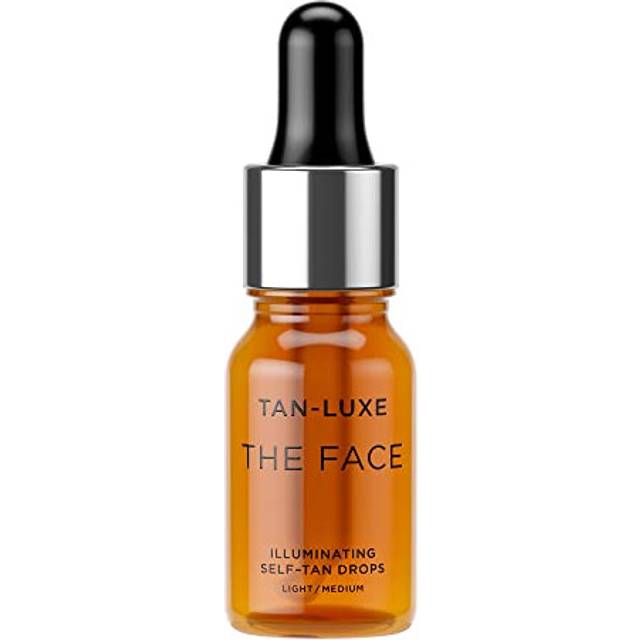 Tan-Luxe THE FACE Self Tanning Drops, Light/Medium (10 ml) Add Tanning Drops to Skin Care for Custom Face Tan, Cruelty Free & Vegan