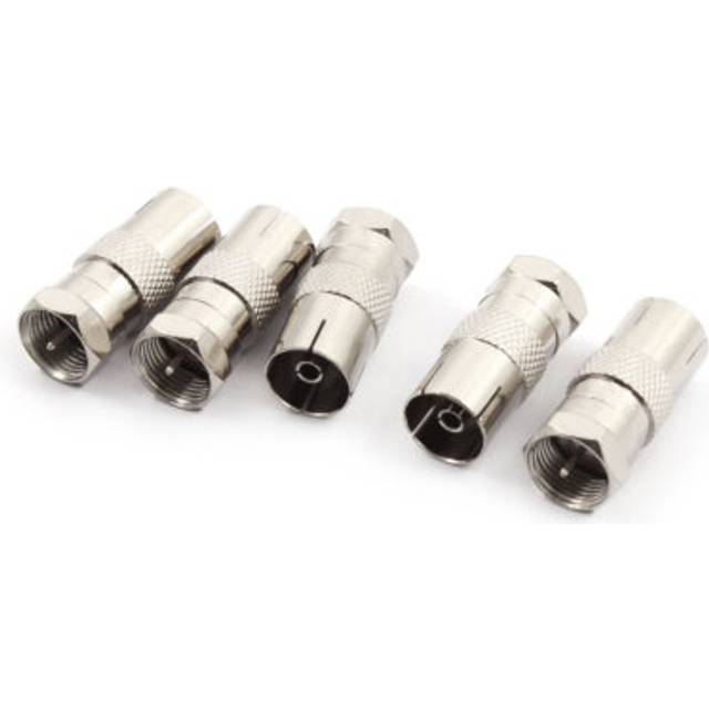 F Type Male To Tv Pal Female Antenna Rf Coaxial Cable Connector 5pcs