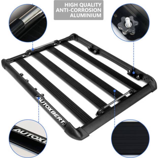 Universal aluminum 50x37.8x3.54" roof rack top cargo carrier luggage basket 2025