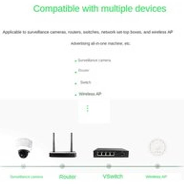 2X 4Port Gigabit POE Extender 100/1000M Network Switch IEEE802.3Af/At Plug&Play for PoE NVR IP Camera AP