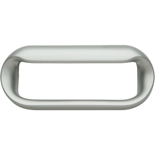 Inset flush wardrobe handle cabinet drawer 110mm matt silver pull handle round
