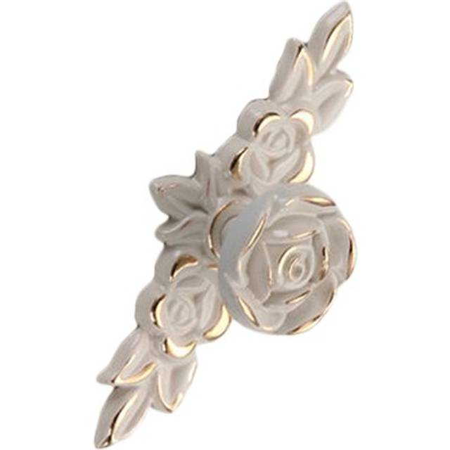 Rose Ivory Cabinet Handle Ivory White Gold