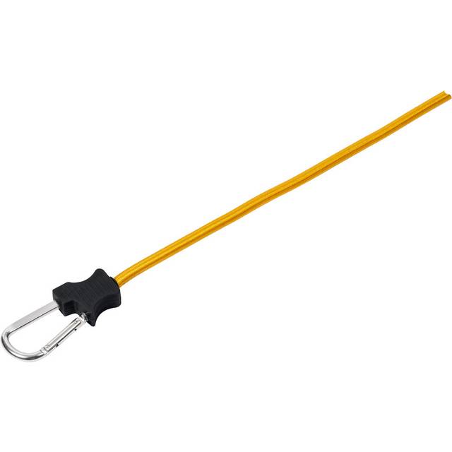 Olympia Heavy Duty Bungee Cord with Carabiner Hook 10mm x 1200mm (2 Pack) in Yellow