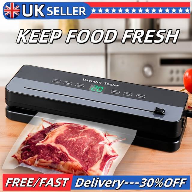 Commercial vacuum sealer machine seal a meal food saver system + 30 food bags uk