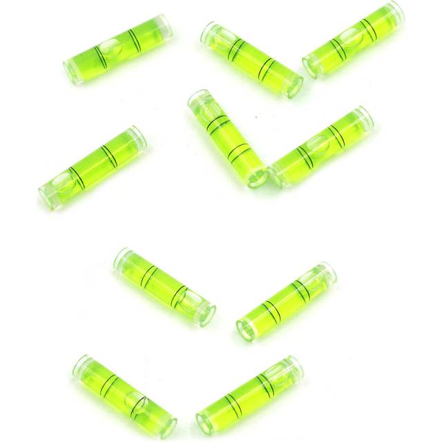 Chiloskit 10 Pcs Mini Bubble Level Tool  Cylindrical Plastic Bubble Spirit Level Vials for TV Picture Frame Hanging Layout Tool  1.4inch