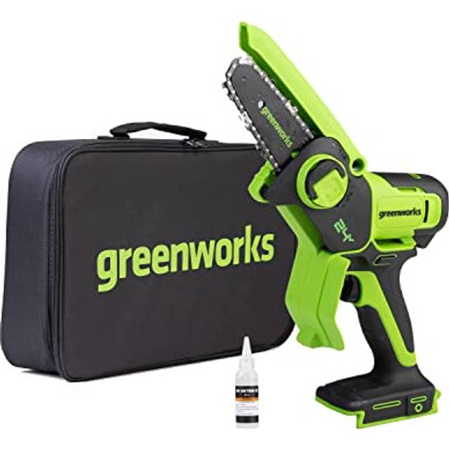 Greenworks 24V Mini Chainsaw 4 Inch (10cm) Cordless Battery Powered Chainsaw Without Battery & Charger,7.8m/s Chain Speed Electric Chainsaw for Tree