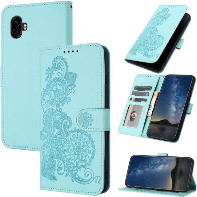 (Light blue) Flip Case for Samsung Galaxy Xcover 7 Pro Kickstand Protective Pu Leather Magnetic Closure with Card Slot Stand Flip Folio Book
