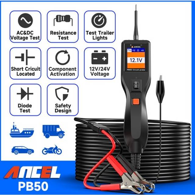 Ancel electrical system power probe circuit tester activate component ac/dc test