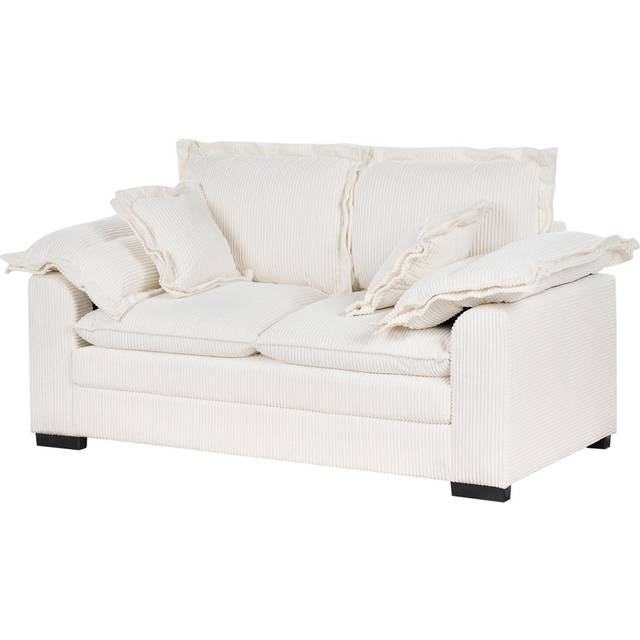 Sofa 2 Seater TIRRO Corduroy White