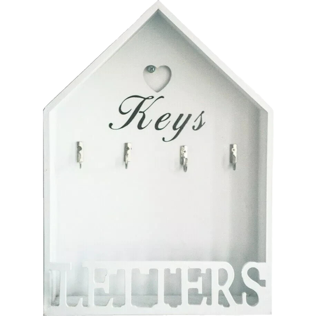 Letter Rack & Key Holder Hooks House Storage Modern Wall Mounted Home Decor
