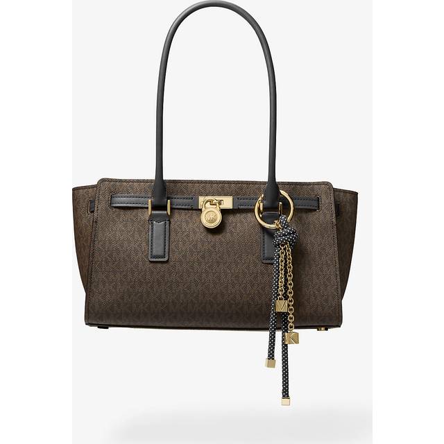 MK Hamilton Moderne Small Signature Logo Satchel - Brown - Michael Kors - ONE SIZE