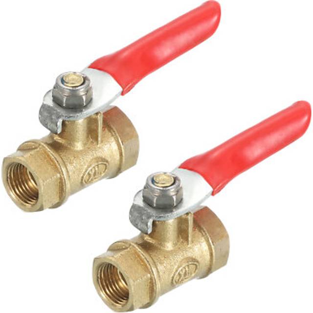 2pcs Brass Water Ball Valve Shut Off Switch, G1/8 Female X G1/8 Female
