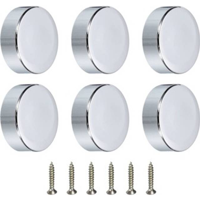 6pcs 16mm Mirror Screws Zinc Alloy Cap Decorative Cover Nails