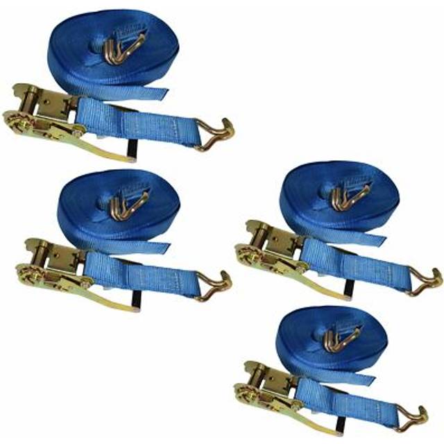 4 Trailer Car Recovery Ratchet Lashing Tie Down Strap 2.5 Ton 15 Metres / 50 Ft