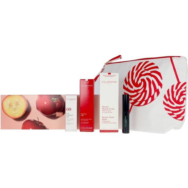 Clarins my radiance routine gift set 5 piece beauty balm 50ml lip oil 08 strawbe