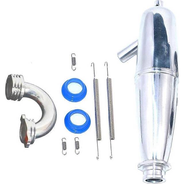 (As show, One size) Aluminum Exhaust Pipe Tubing for HSP Hobao HPI SH Monster Truck 1/8 RC Car