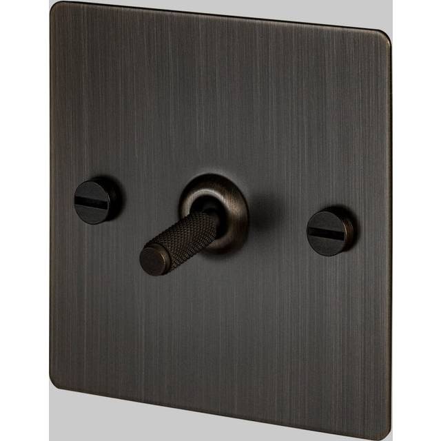 Buster + Punch One Gang 2-Way Light Switch in Smoked Bronze with Knurl