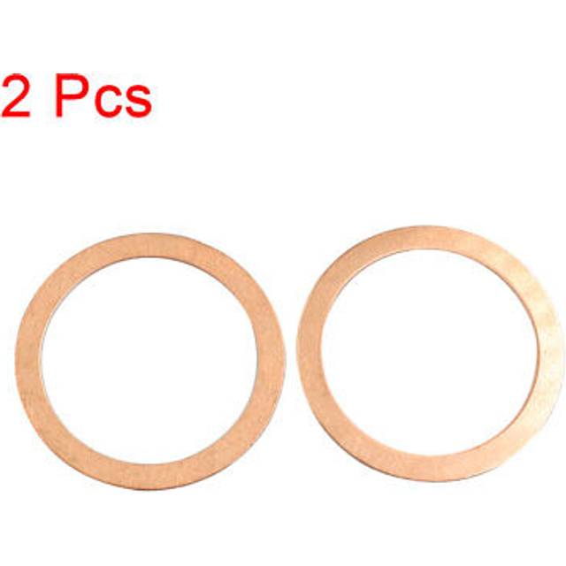 2 Pcs 40mm Id Copper Washers Flat Sealing Gasket Rings Fitting Replace Part