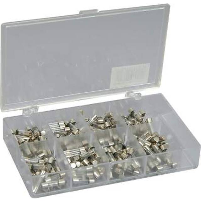 160x Assortment 5 x 20mm Fast Blow Fuses with Case