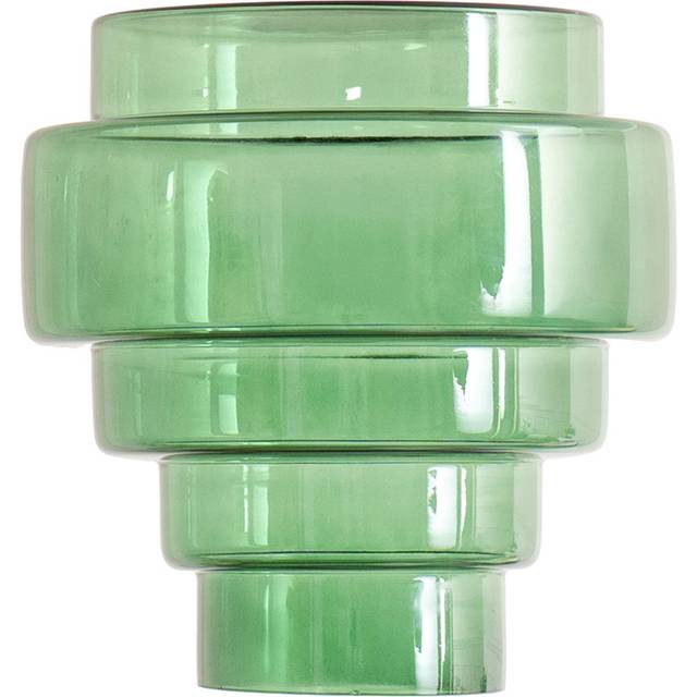 Lane Glass 5 Tier Layered Easy Fit Ceiling Pendant Lamp Shade - Bright Green - One Size
