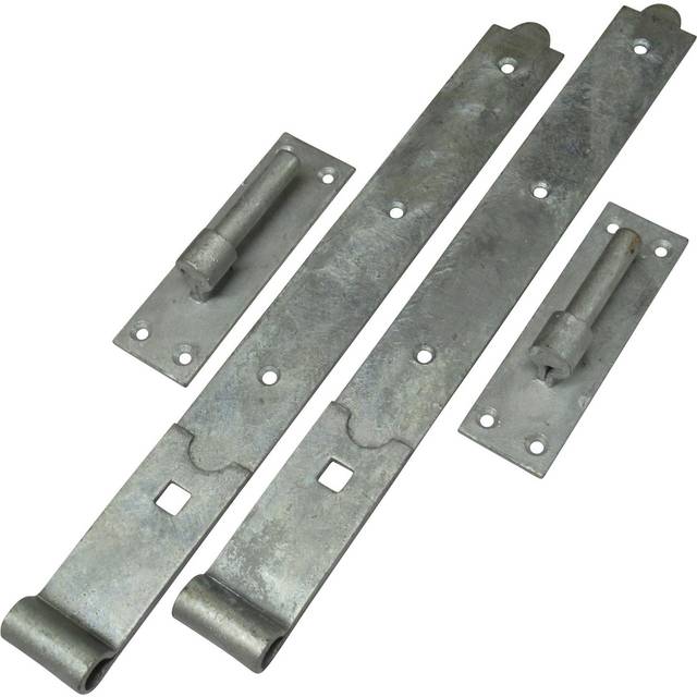 "(12"") Galvanised Hook and Band Gate Hinges Straight"