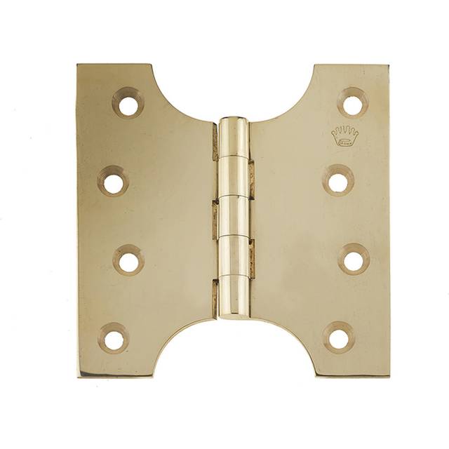 Durable Budget Parliament Hinge - 102x100x4mm Polished Brass - Door Hinges