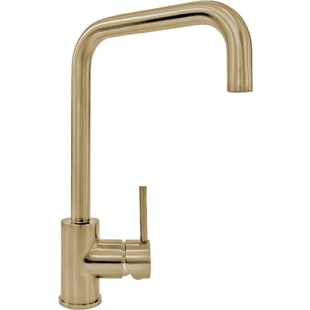 Astini Enzo Brushed Stainless Steel Gold Single Lever Kitchen Sink Mixer Tap Hk125 - One Size