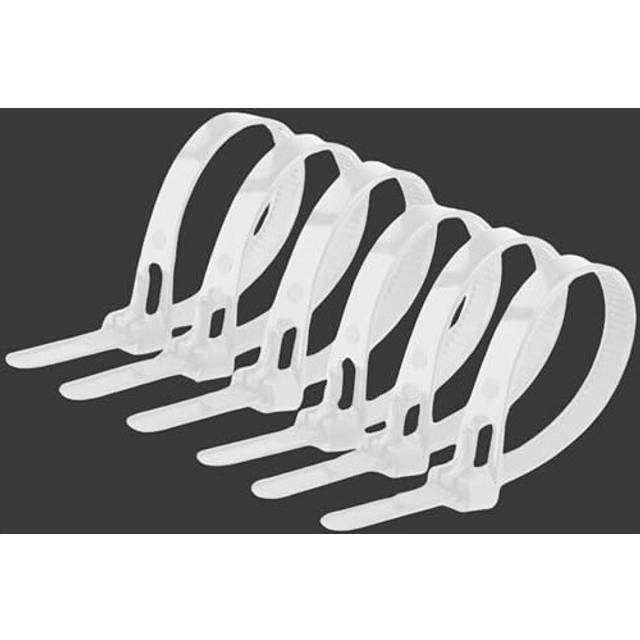 Reusable Self-Locking Cable Ties, 7.6mm x 500mm, Heat and Cold Resistant, Durable Multi-Purpose Cable Organizer for Indoor and Outdoor Use, Pack of