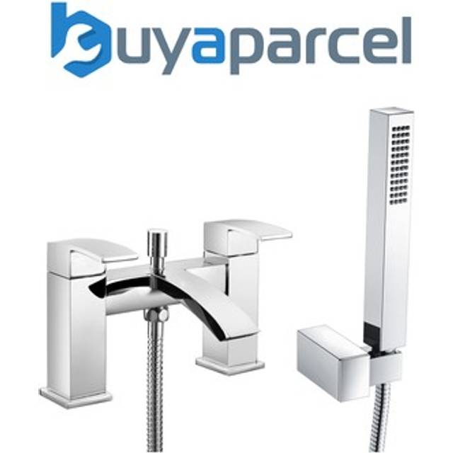 Buyaparcel - arc Waterfall Bath Shower Mixer Tap Chrome + Shower Hose Shower Head