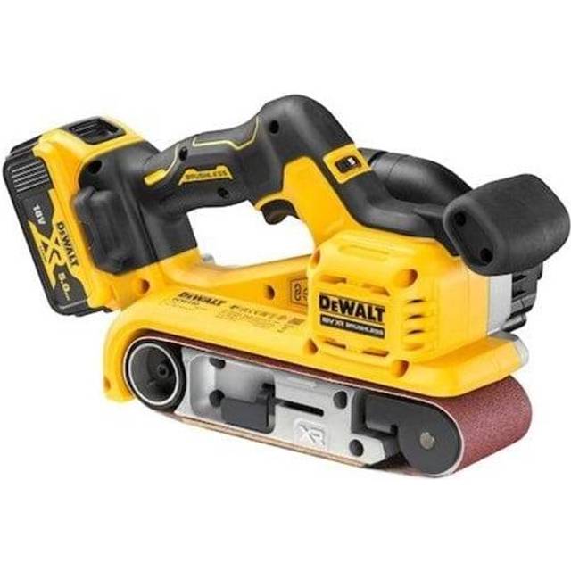 DeWALT - 18V XR Brushless cordless belt sander 75mm in TSTAK VI case (2X 5.0AH battery and charger)