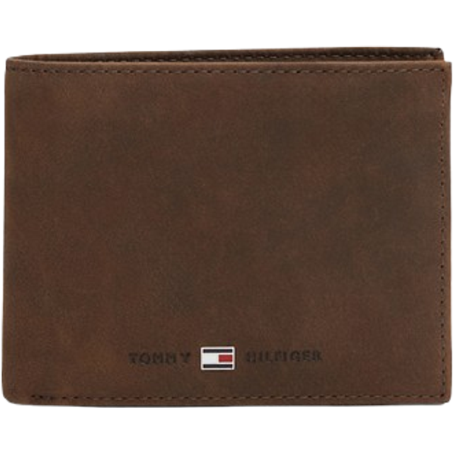 Tommy Hilfiger for man. AM0AM00660 Wallet Johnson CC Flap Coin Pocket brown -13x9.5x3cm (OSFA), Casual, Leather