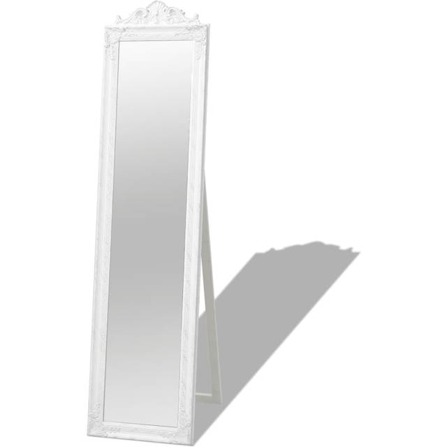 vidaXL Free-Standing Mirror Baroque Style 160x40 cm White