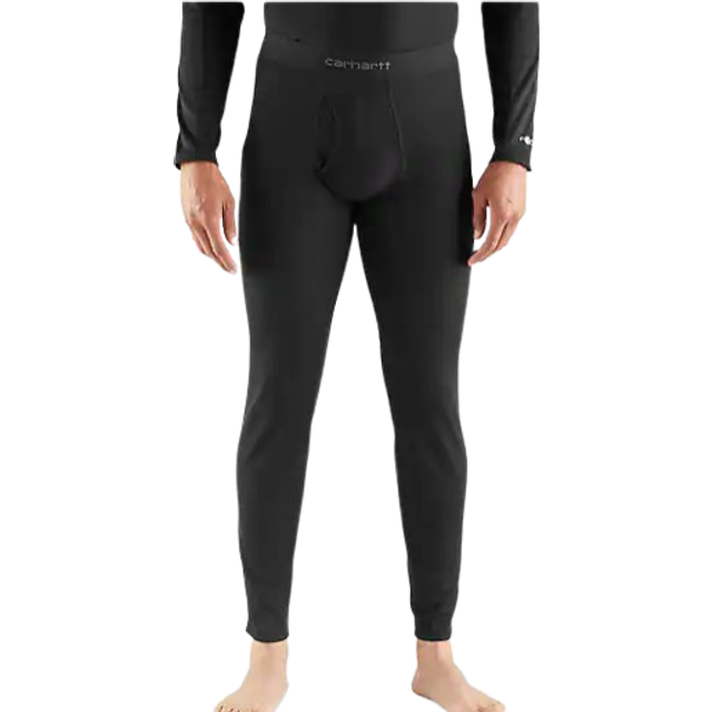 Carhartt Men's Force Midweight Waffle Base Layer Pant  Black  X-Large