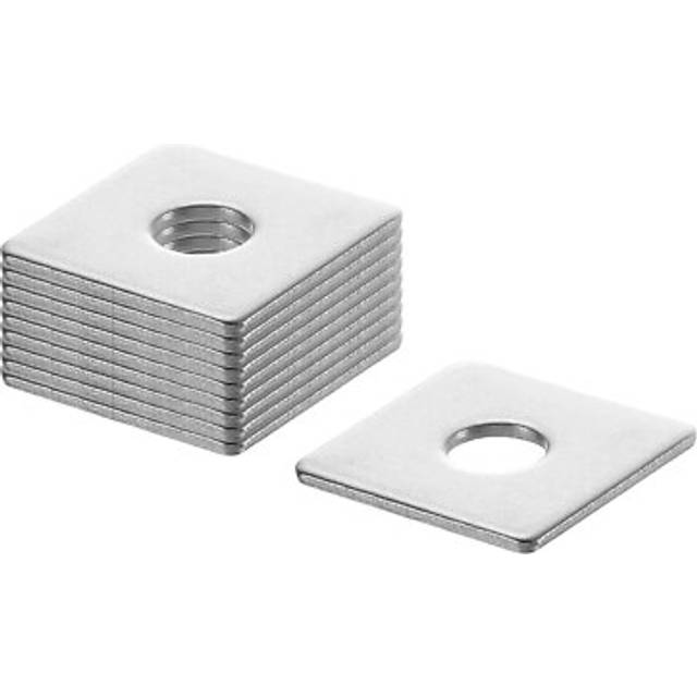 50pcs 5/8 Square Plate Washers For 3/16 Bolt, Flat Bearing Plate, 0.04 Thick