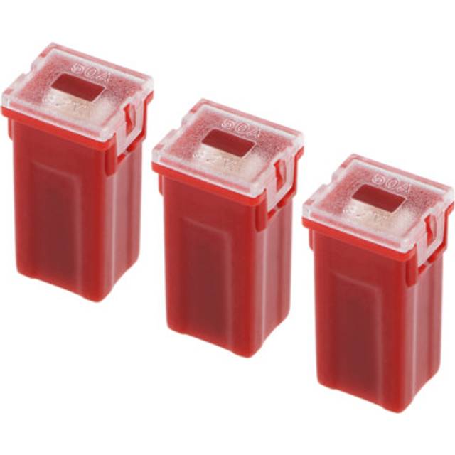 Automotive Mini Cartridge Fuse 32v 50a Female Terminal Car Truck Vehicle 3pcs