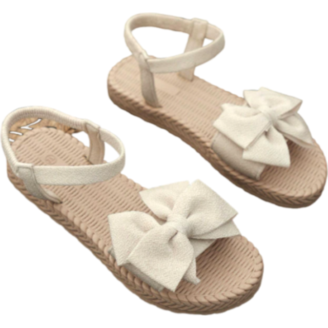 SHEIN Women&#39;s Summer Beige Cute Butterfly Flower Flat Sandals, Comfortable, Lightweight Ankle Strap Shoes Suitable For Dates, Outdoor Gatherings, And Beach