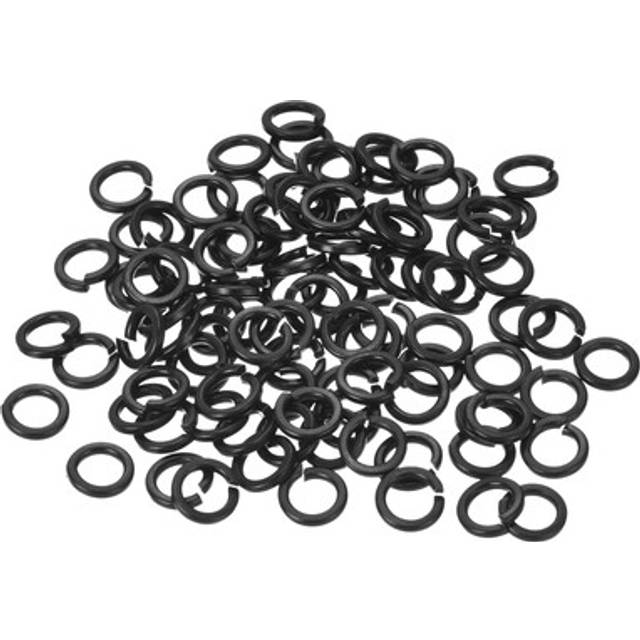 Split Lock Washer, M6 304 Stainless Steel Spring Lock Washer 100pcs, Black