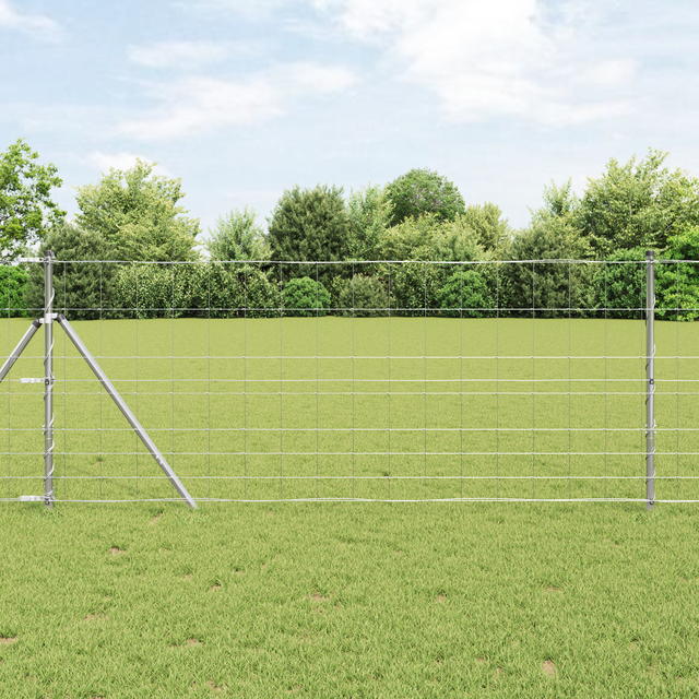 Field Fence Silver 25 x 1 m Galvanised steel Vidaxl