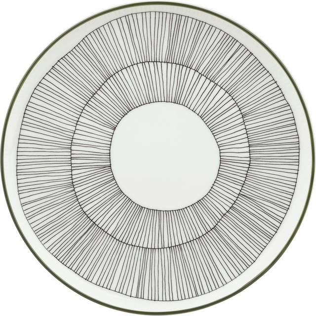 Marimekko Kukat Puhkeavat plate Ø20 cm White-forest green-black