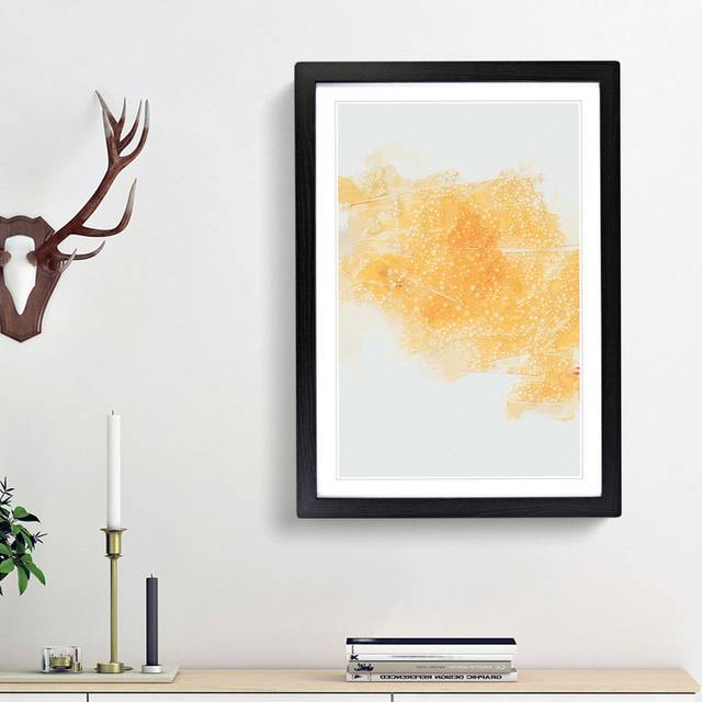 Soda Stream Storm in Abstract - Picture Frame Graphic Art Print - Black Framed (65cm H x 48cm W x 2cm D)