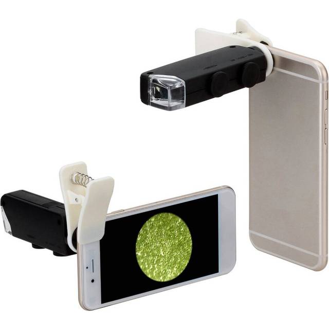 60X-100X Optical Zoom Mobile Phone LED Microscope Lens with Universal Clamp