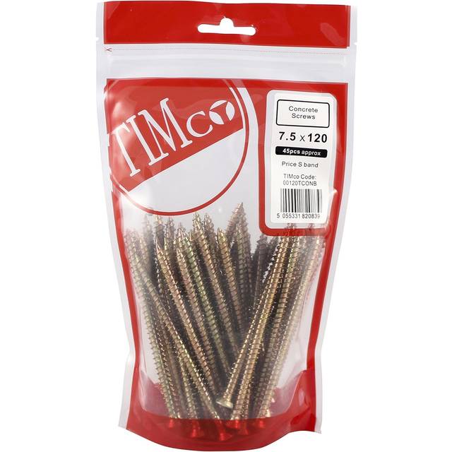 TIMco 00120TCONB Multi Fix Concrete Screw ZYP 7.5 x 120mm Bag of 45