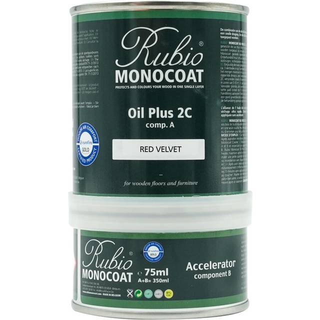 Rubio Monocoat Wood Stain & Finish 175 ft? - Red Velvet | Oil Plus 2C | Quick-Dry  Eco-Friendly Linseed Wood Oil for Indoor Use  Includes Acceler