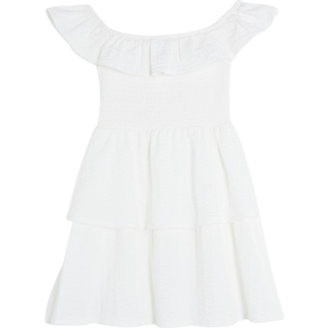 River Island Girls White Bardot Rara Dress - 9-10 Yrs