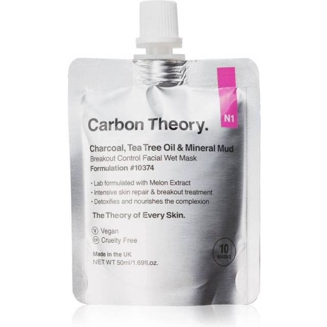 Carbon Theory Carbon Theory Tea Tree Oil & Mineral Mudder Breakout Facial wet Mask -Ingen farve 50ml