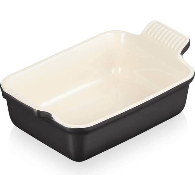 Le Creuset Stoneware Heritage 19cm Deep Rectangular Dish in Satin Black