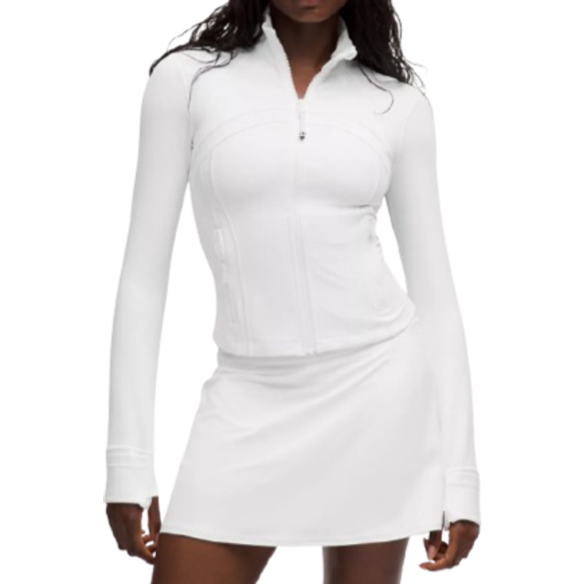 Lululemon Womens White Define High-neck Stretch-woven Jacket 14 - WHITE