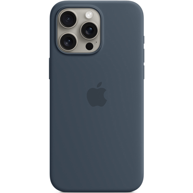 iPhone 15 Pro Max Silikonfodral med MagSafe (storm blue)