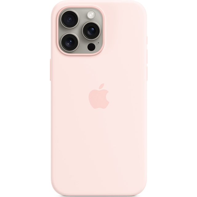 iPhone 15 Pro Max Silikonfodral med MagSafe (light pink)